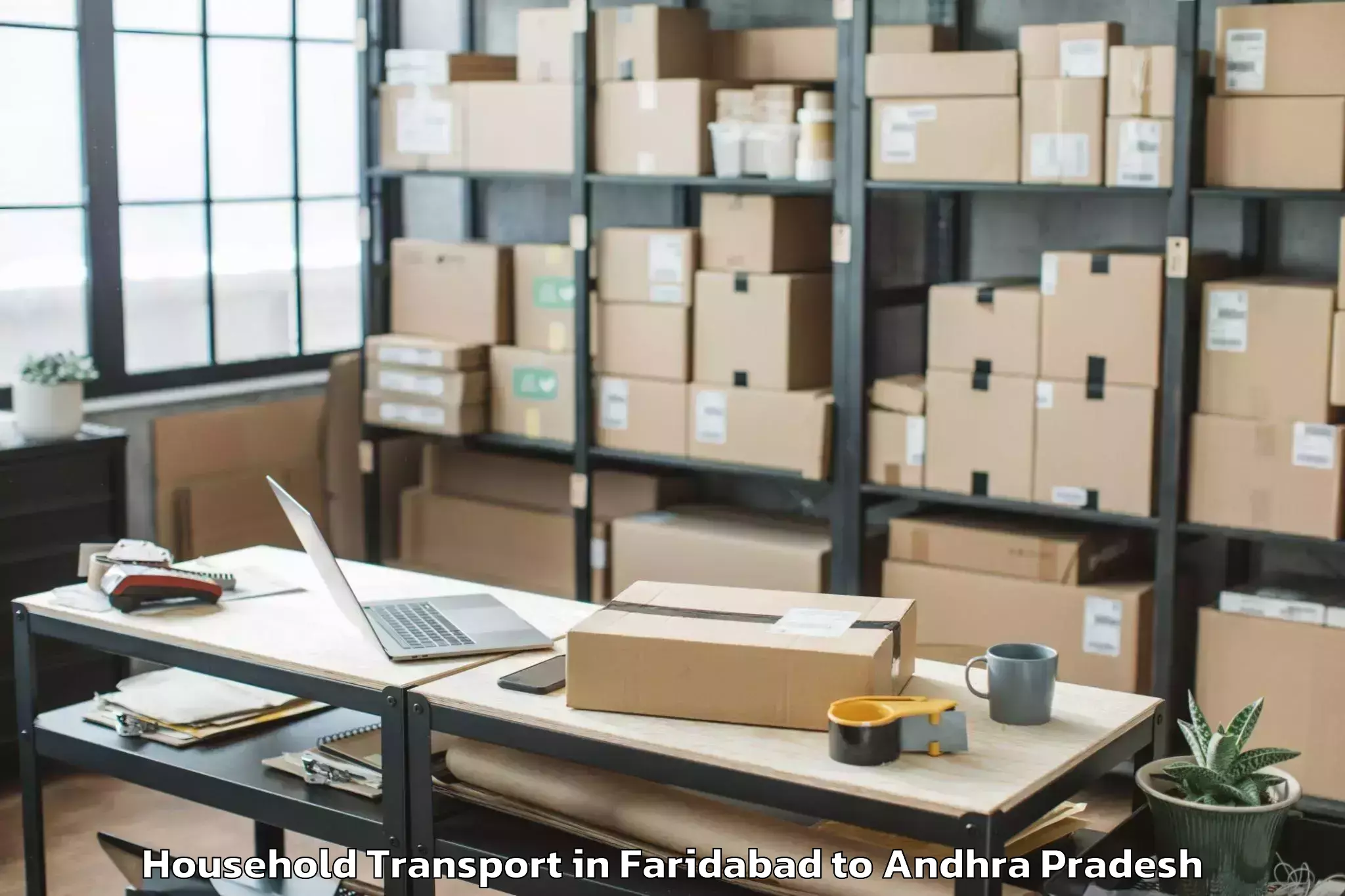 Top Faridabad to Kapileswarapuram Household Transport Available